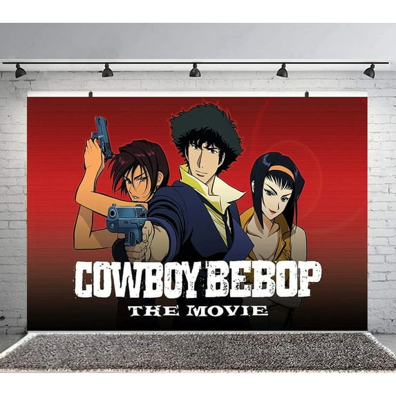 Axcn Cowboy Bebop The Movie Backdrop Banner Party Supplies Poster Movie Theme Background for Photography Birthday Decorations