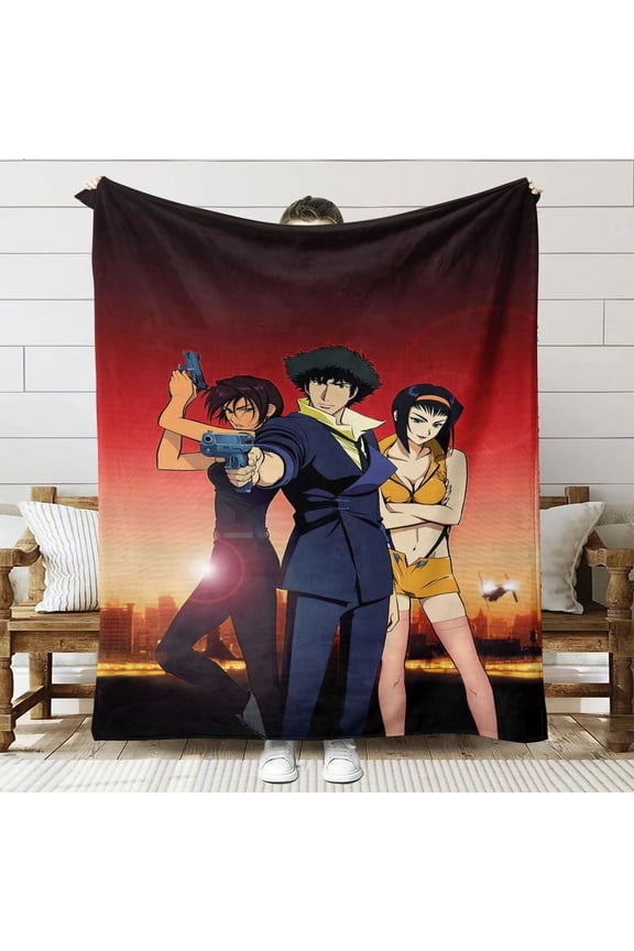 Axcn Cowboy Bebop The Movie Throw Blanket Gifts for Fans Lover Girls Boys Women Present Hoodie Him Bed 30"x40"