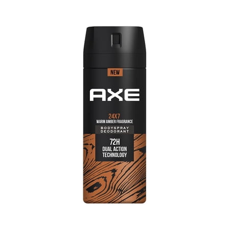 Axe 24X7 Body Deodorant Spray For Men 150ml, 5.07 Fl.oz. | Long Lasting No Gas - 72Hr Dual Action Technology | Warm Amber Fragrance For Boys