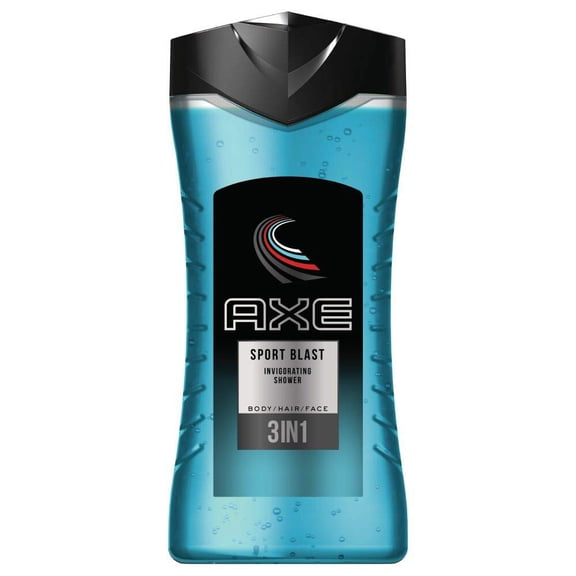 Axe 3 IN 1 Shampoo Body Wash and Face 250 ml Shower Gel (8.45 fl oz) Each Pack of 6 (Sport Blast) C14