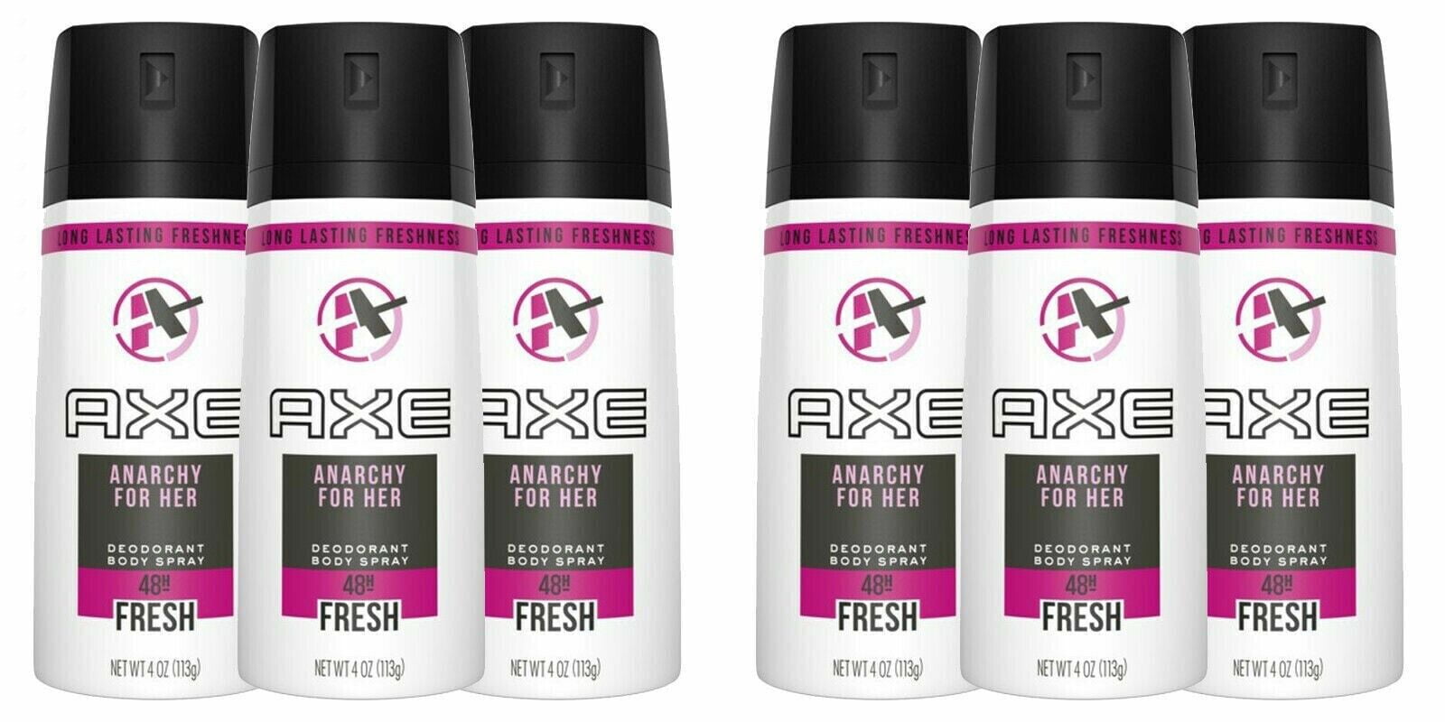 Axe Anarchy Body Spray Deodorant for Women, 4 Oz-6 Pack