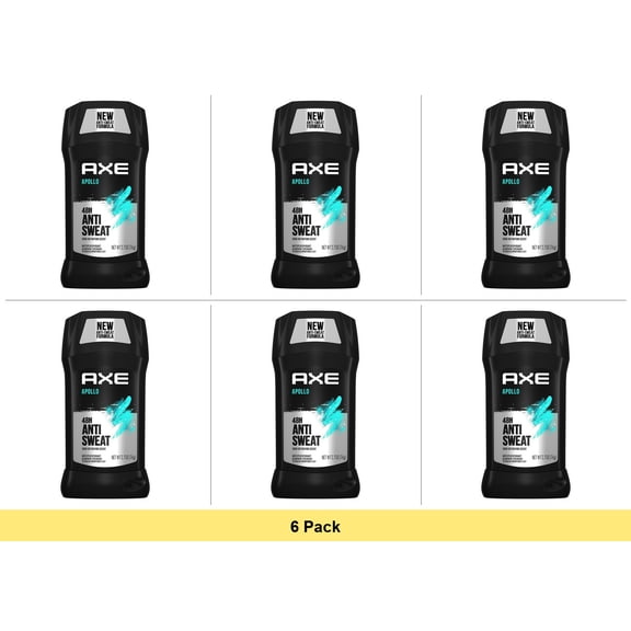 Axe Antiperspirant Deodorant Stick 48 Hour Sweat and Odor Protection Apollo Sage Cedarwood Men's Deodorant, 2.7 oz - 6 Pack