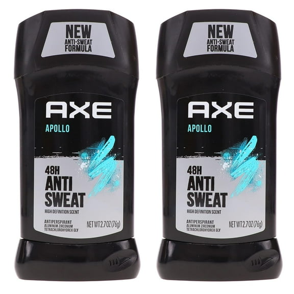 Axe Apollo 48H Anti Sweat High Definition Scent Antiperspirant Deodorant 2.7 oz (Pack of 2)