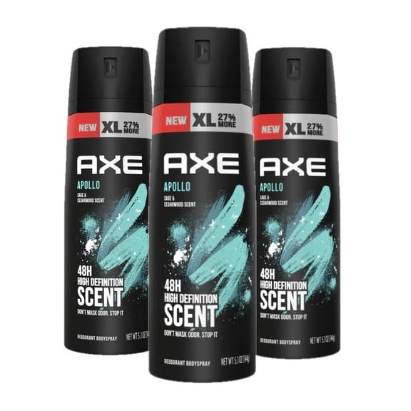 Axe Apollo Body Spray for Men, 3 ct.