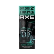 AXE Body Wash For Long Lasting Freshness Apollo Sage & Cedarwood Mens Body Wash With Odor-Busting Prebiotics ,16 fl oz Twin Pack