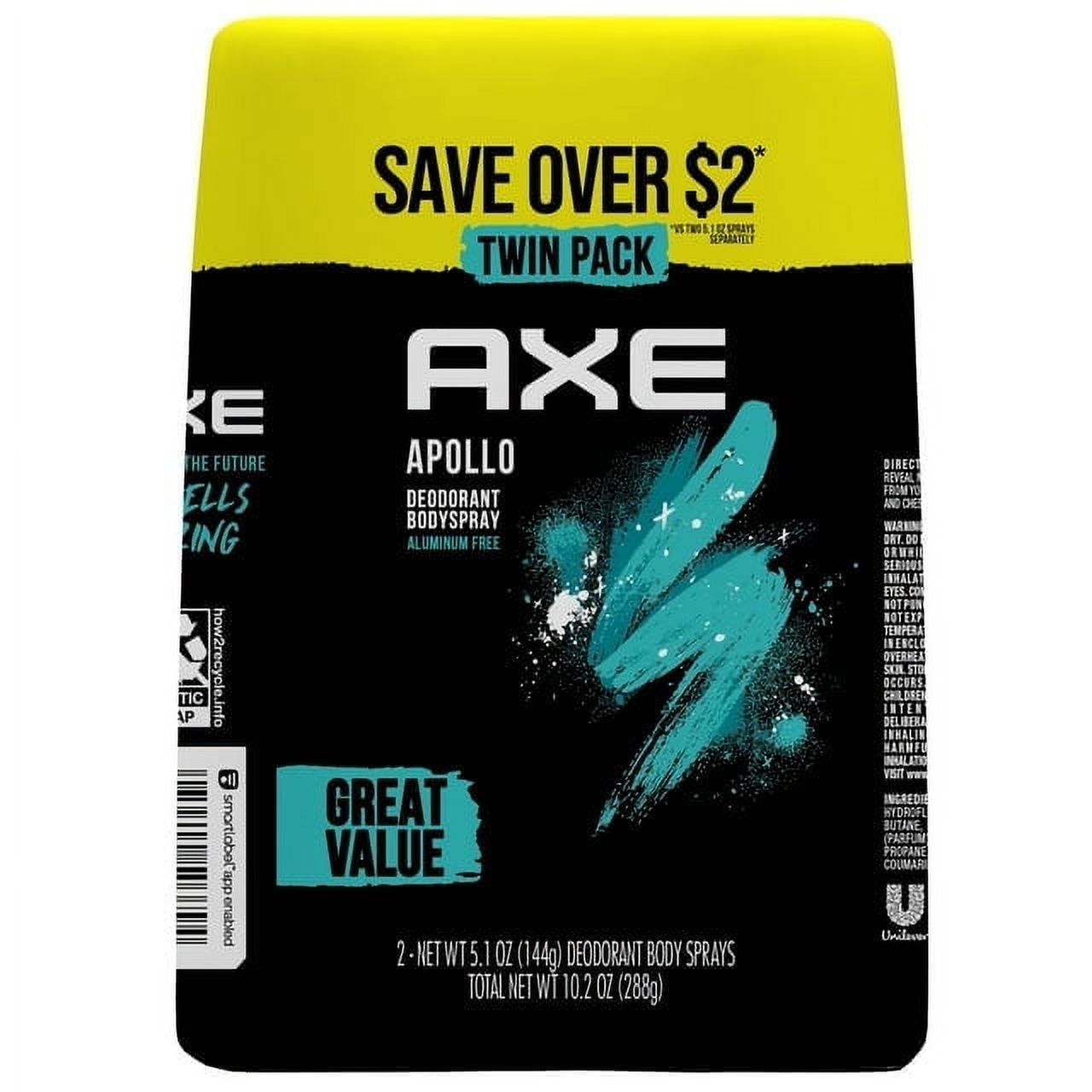 Axe Apollo Sage & Cedarwood Body Spray Deodorant for Men, 5.1 oz (4 ...