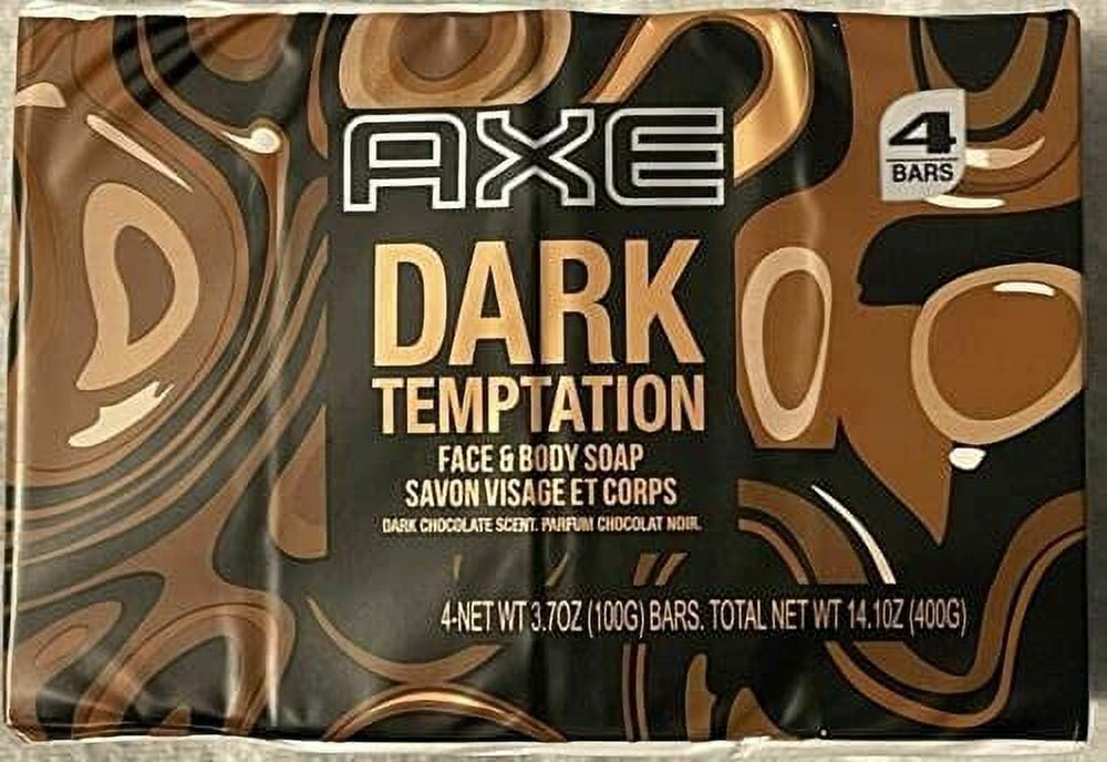 Axe Bar Soap for Men, Dark Temptation 3.7 oz (100g) 4 Pack