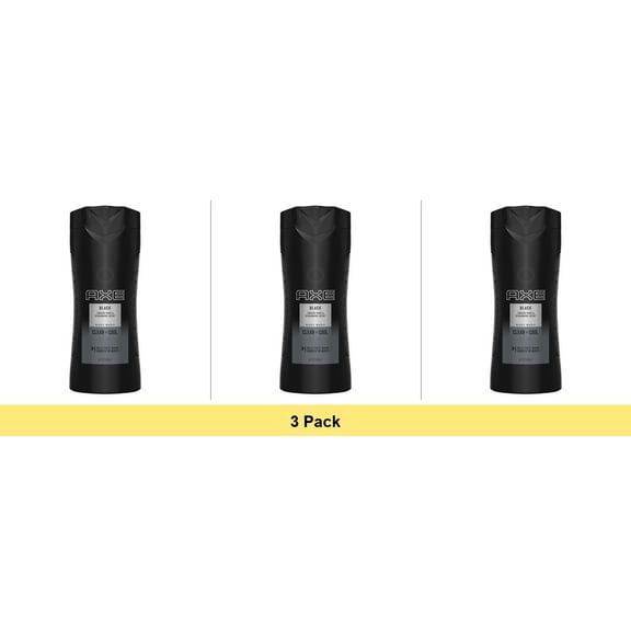 Axe Black Body Wash Clean Plus Cool For Men, 16 Oz - 3 Pack