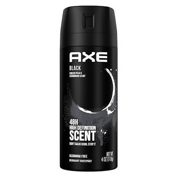 Axe Black Deodorant Body Spray For Men, 4 Oz, 2 Pack
