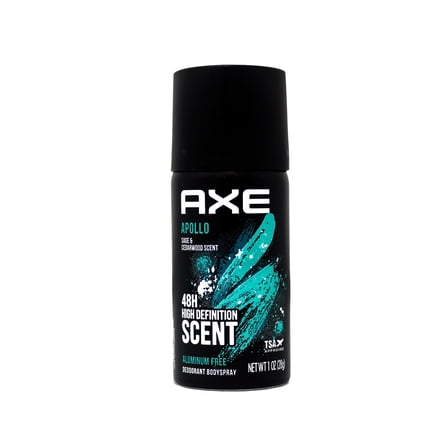 Axe Body Spray Apollo, Travel size, 1 Ounce