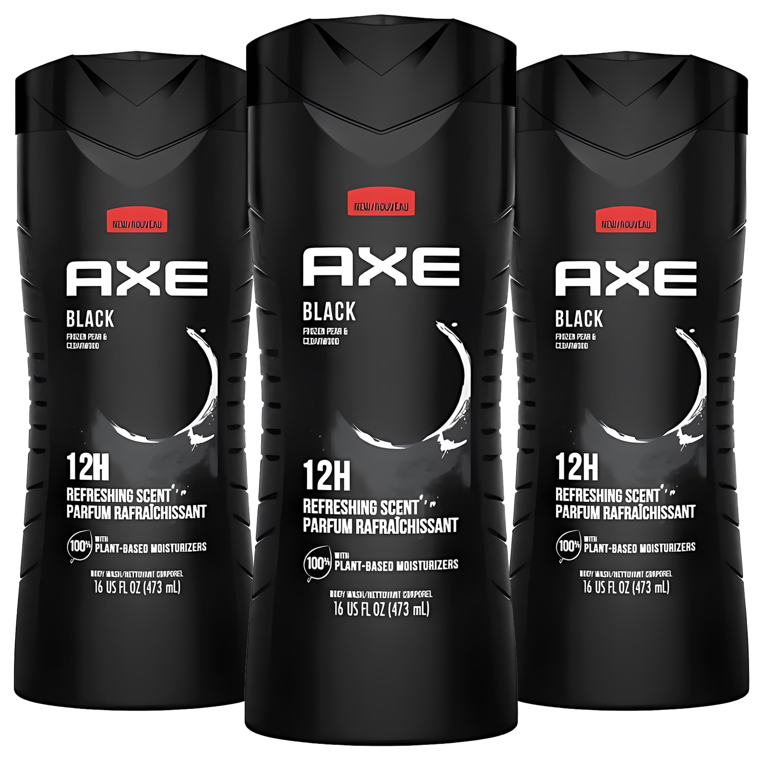 Axe Body Wash, Black 16 Oz (Pack Of 3) Packaging May Vary