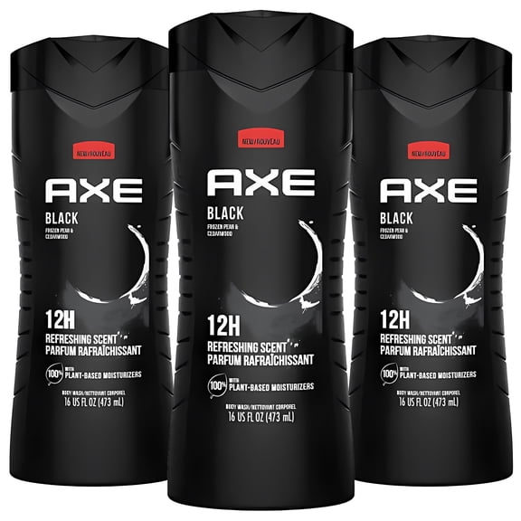 Axe Body Wash, Black 16 Oz (Pack Of 3) Packaging May Vary