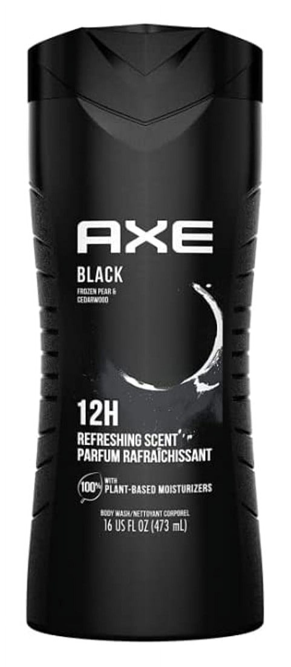 Axe Body Wash Black Frozen Pear And Cedarwood 12Hr 16oz (Pack of 3)