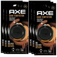 thumbnail image 1 of Axe Dark Temptation Hanging 3D Disc Car Air Freshener, Odor Eliminator for Strong Odor Car Air Fresheners Hanging for Your Car, 6 Packs, 1 of 1