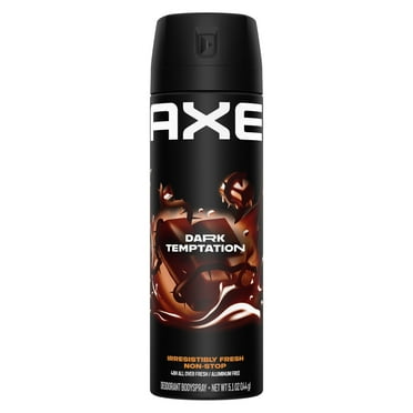 Axe Dark Temptation Deodorant Spray for Men Dark Chocolate Aluminum Free, 5.1 oz