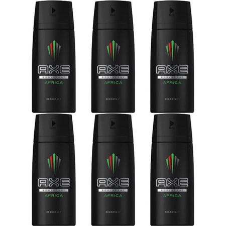 Axe Deodorant Body Spray Africa Mens Fragrance 150ml 5.07oz (6 Pack, Africa) 5.07 Fl Oz (Pack of 6) Africa