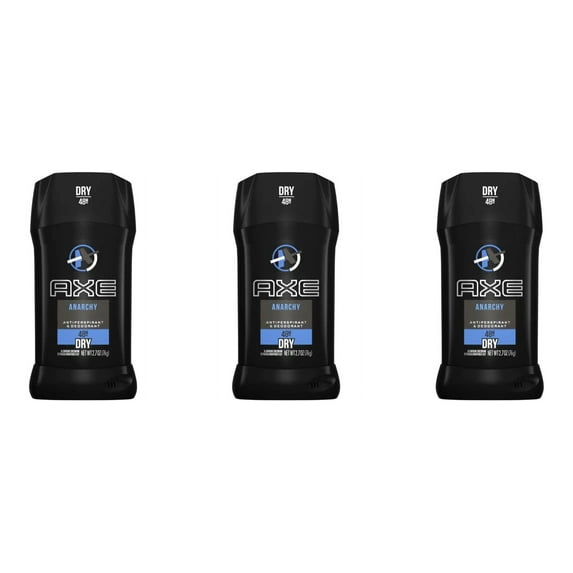 Axe Dry Anti-Perspirant Invisible Solid, Anarchy 2.70 oz (Pack of 3)