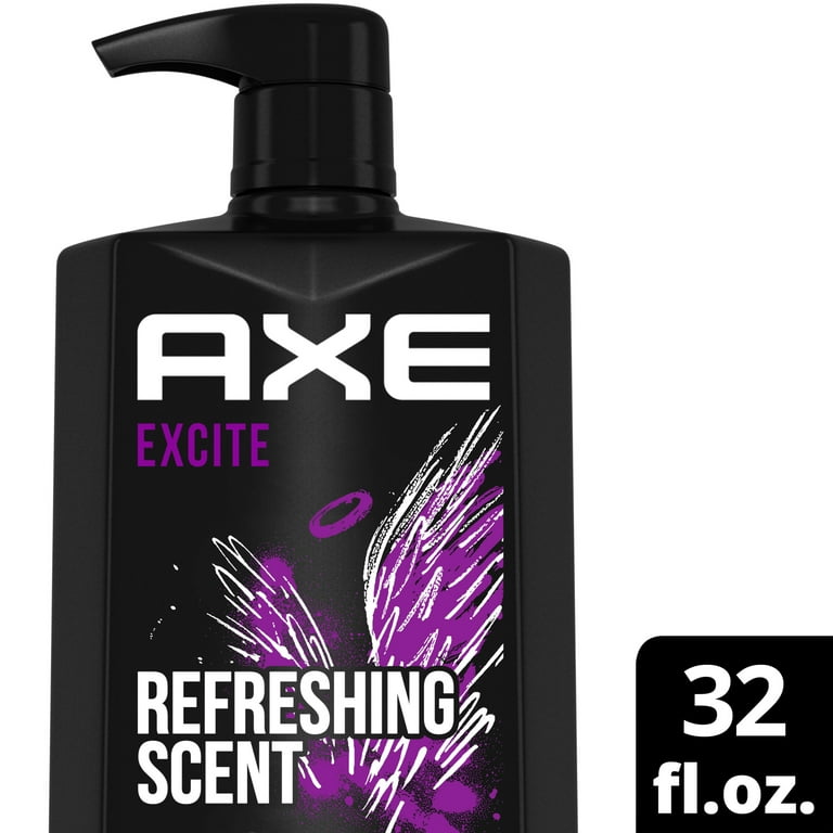 Axe Excite Men's Body Wash, Crisp Coconut and Black Pepper, Long