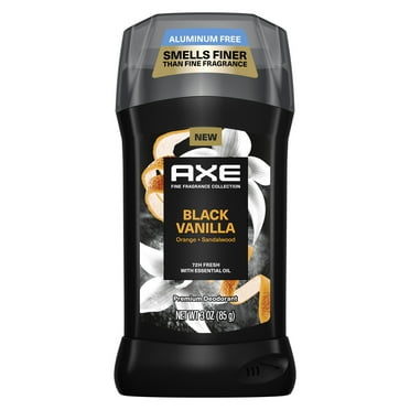 Axe Fine Fragrance Collection Black Vanilla with Orange   Sandalwood Essential Oils Deodorant Stick, 3 oz