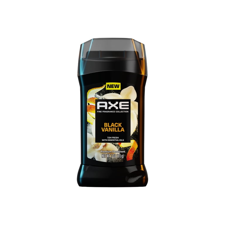 AXE Fine Fragrance Collection Deodorant Stick with 72H Freshness Black Vanilla With Orange + Sandalwood Essential Oils Aluminum-Free, 3 oz