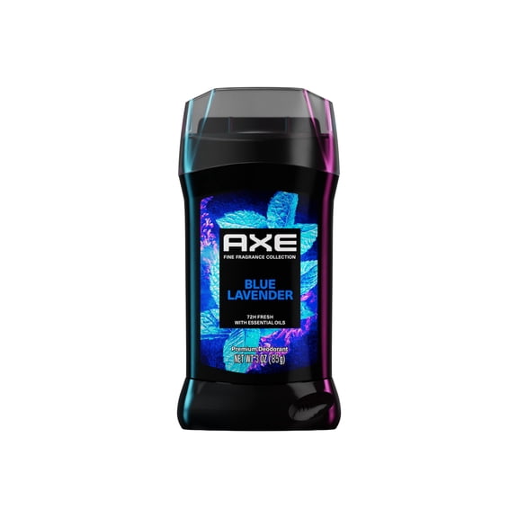 Axe Fine Fragrance Collection Deodorant Stick with 72 Hours Freshness Blue Lavender with Mint + Amber Essential Oils Aluminum-Free, 3 oz
