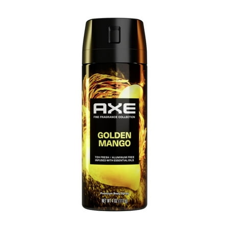 AXE Fine Fragrance Collection Premium Deodorant Body Spray For Men Golden Mango, 4 oz