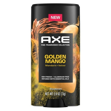 Axe Fine Fragrance Collection Men's Deodorant Stick, Golden Mango Aluminum-Free, 2.6 oz