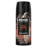 Axe Fine Fragrance Men's Deodorant Spray Fire Santal Brown Sugar + Pepper Aluminum Free, 4 oz