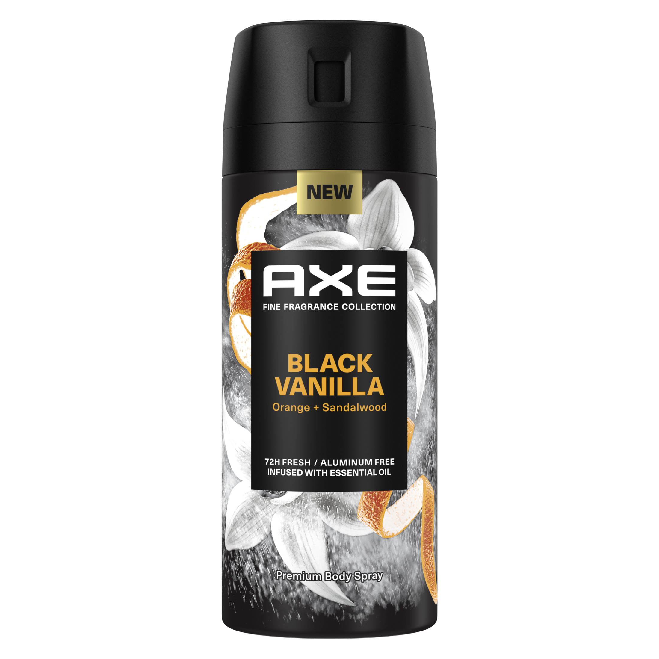 Axe Fine Fragrance Men's Fresh Deodorant Body Spray Black Vanilla, Aluminum Free, 4 oz - image 1 of 10