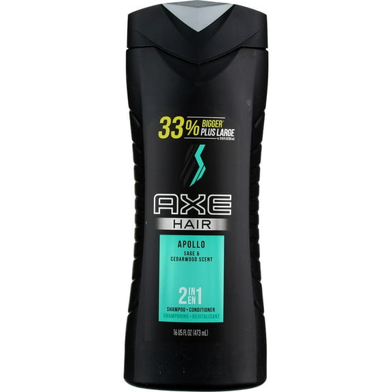 Axe Hair 2-in-1 Shampoo & Conditioner, Apollo, 16 fl oz (6 pack)