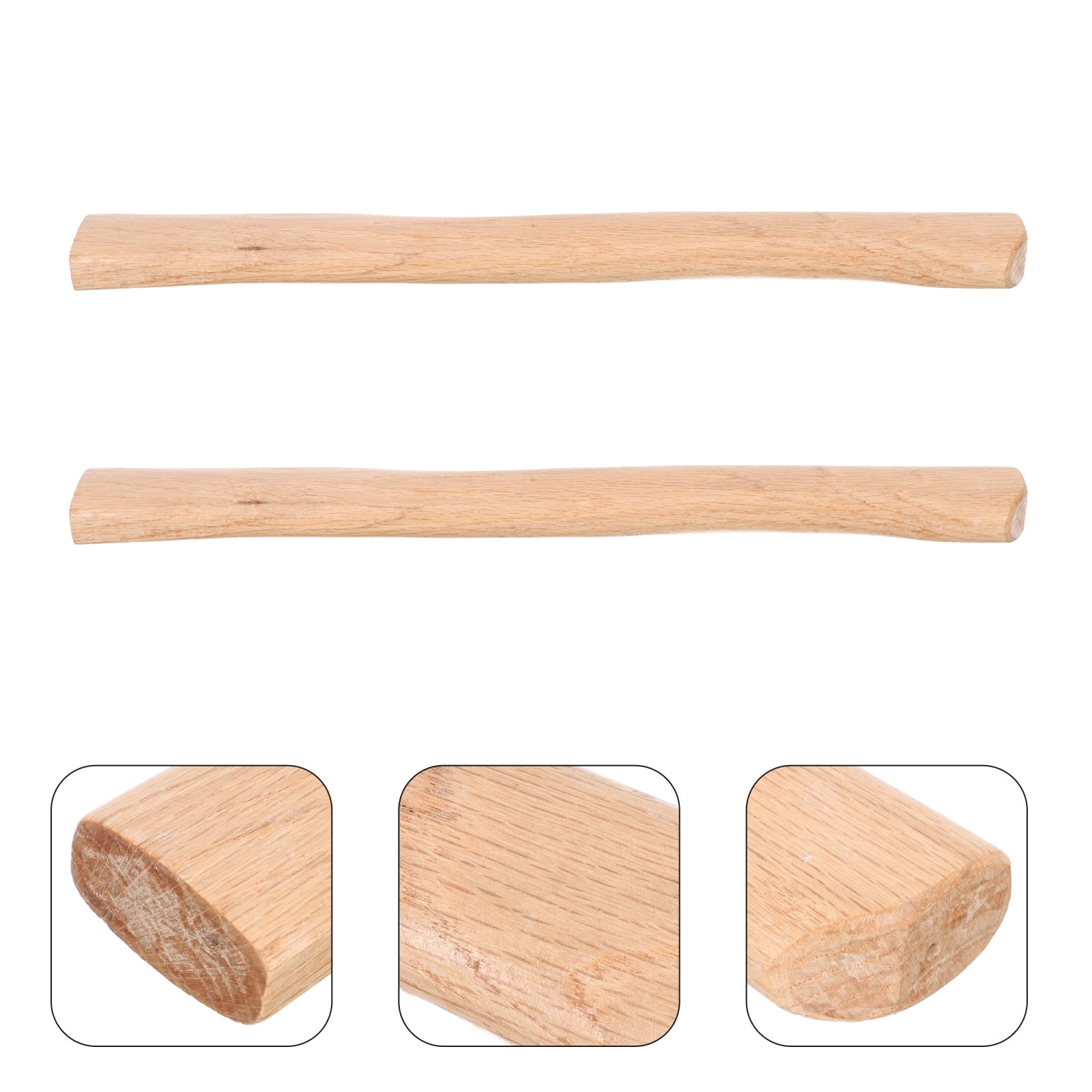 Pawsdot Hatchet Handle Replacement Wooden Light Yellow Ergonomic for Home 2Pcs