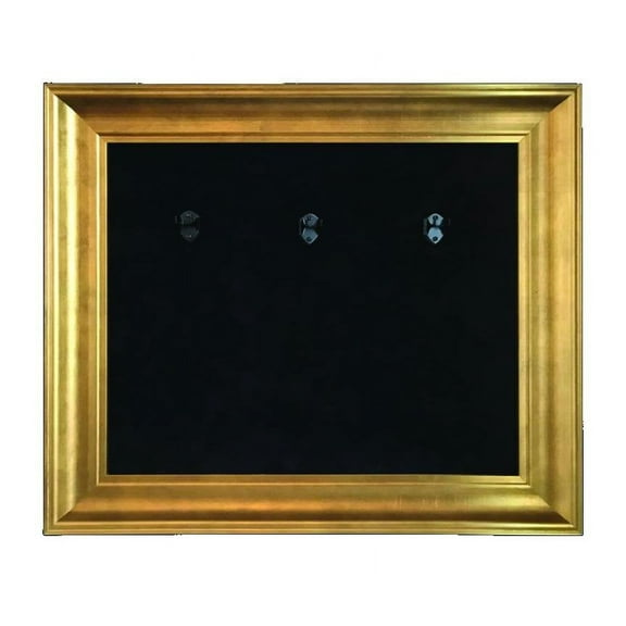 Axe Heaven 22x18 3 Mini Guitar Gold Leafing Display Frame w/ Black Suede