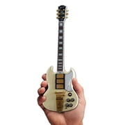 AXE HEAVEN Gibson 1964 SG Custom White Miniature Guitar with Stand, 10 Inch