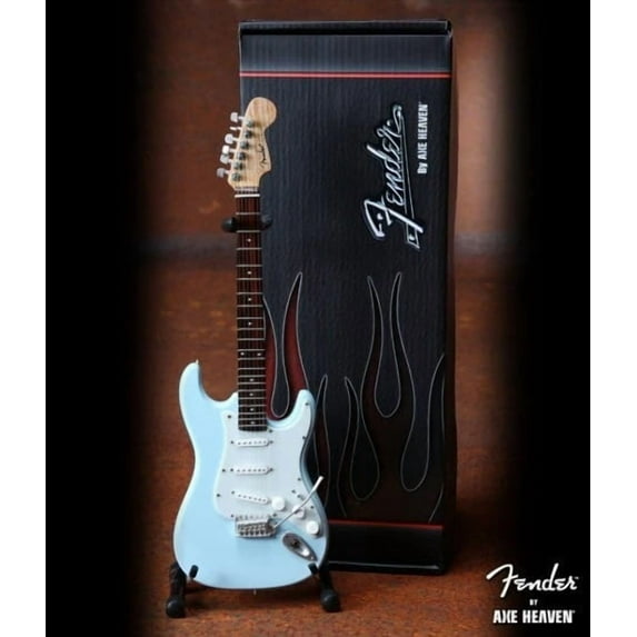 Fender Stratocaster Sonic Blue 10 Inch Miniature Electric Guitar Replica