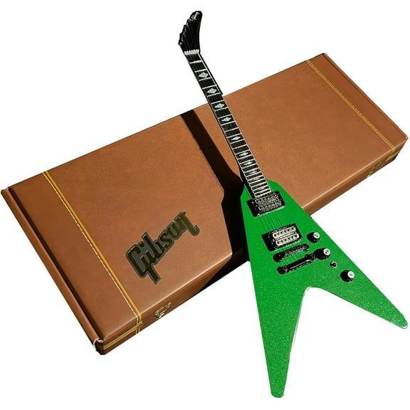 Gibson Dave Mustaine Rust In Peace Alien Tech Green 10 Inch Miniature Guitar
