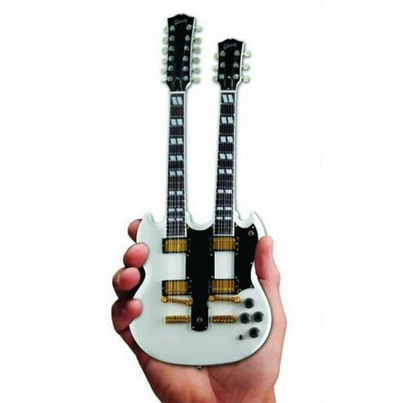 Axe Heaven Guitars  Gibson SG Eds-1275 Doubleneck Mini Guitar Replica, White