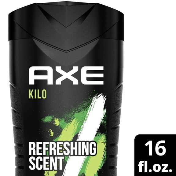 Axe Kilo Refreshing Long Lasting Men's Body Wash All Skin Kaffir Lime & Coconut, 16 oz