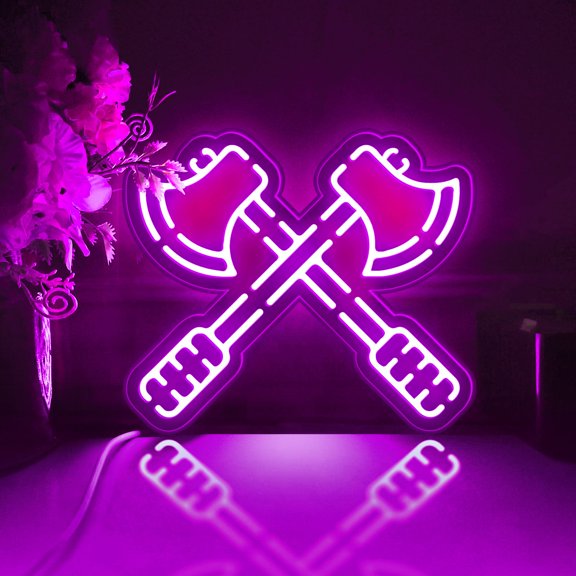 Axe Led Light Box, Dimmable Neon-Like Light Signs USB Power for Wall Decor Bedroom Decoration, RGB Light (WxH) 16"x14"