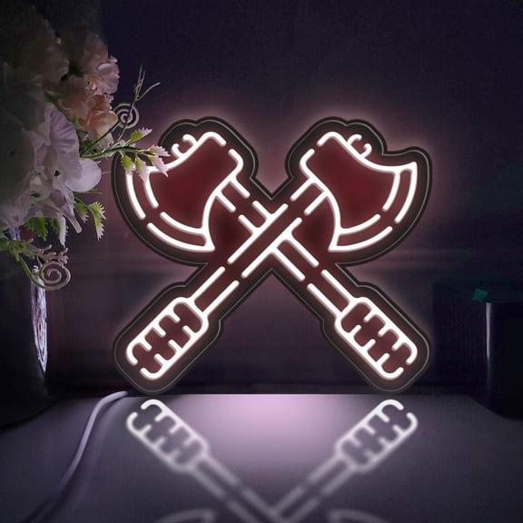 Axe Led Light Box, Dimmable Neon-Like Light Signs USB Power for Wall Decor Bedroom Decoration, Static Light (WxH) 8"x7"