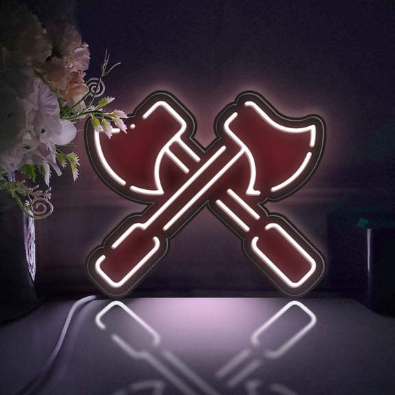 Axe Led Light Box, Dimmable Neon-Like Light Signs USB Power for Wall Decor Bedroom Decoration, Static Light (WxH) 8"x7"