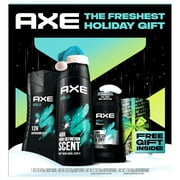 Axe Men's Gift Set Body Wash Deodorant Spray Antiperspirant Deodorant Stick Apollo Sage Cedarwood, 4 Count