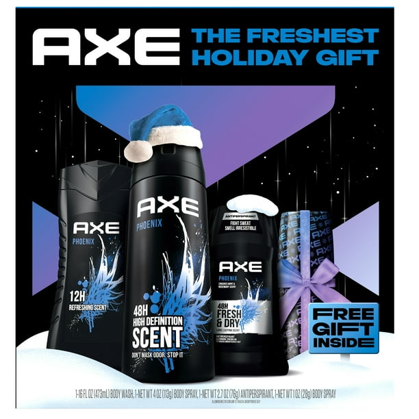 Axe Men's Gift Set Body Wash Deodorant Spray Antiperspirant