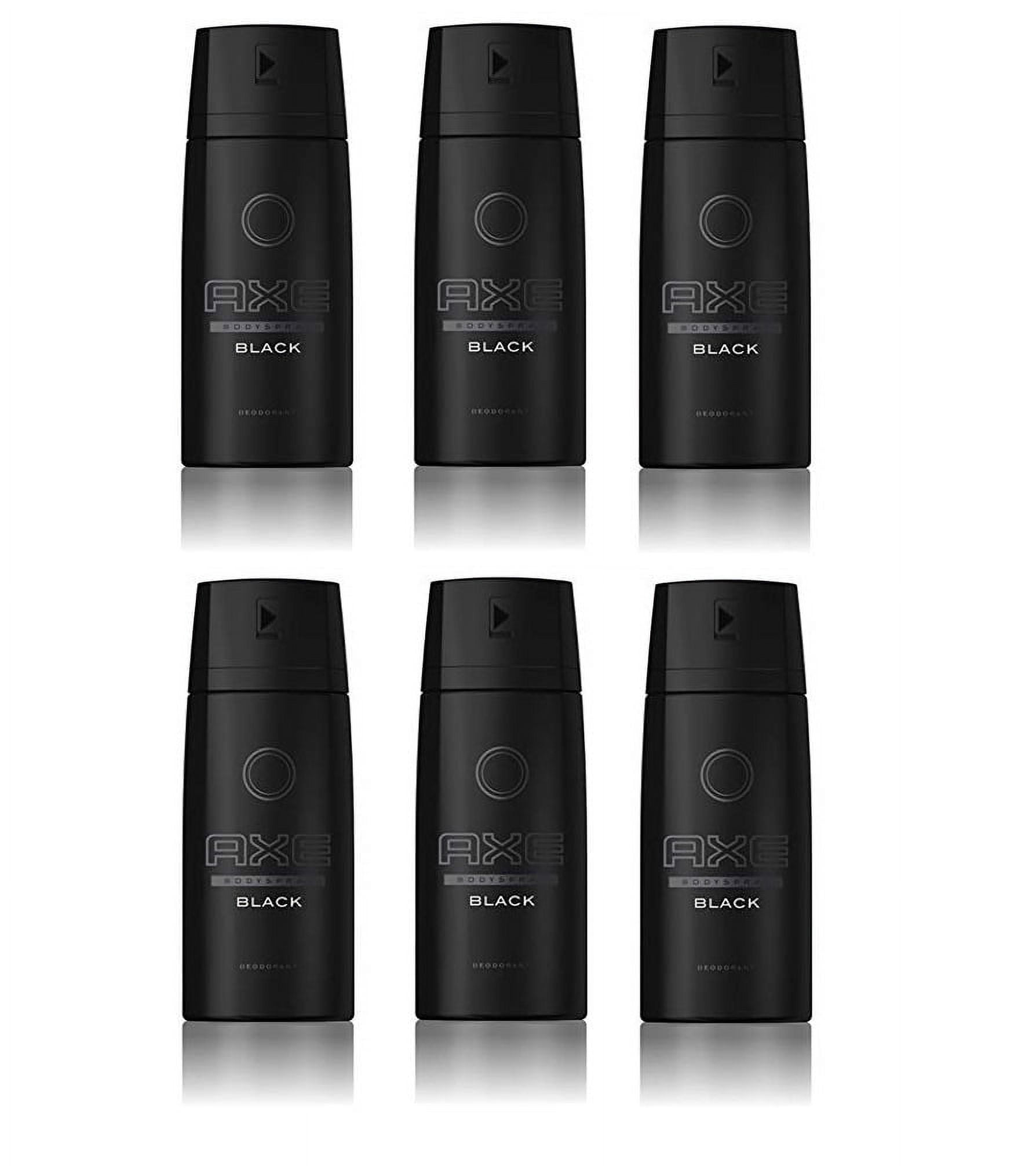 Axe Mens Deodorant, Body Spray, Black, Fragrance, 150ml, 5.07oz, 6Pack