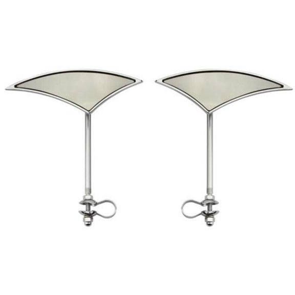 Axe Mirror for the Left and Right in Chrome. Set of bike mirrors. Pair of bicycle mirrors. 2 bike Mirrors. Bike mirror, bicycle mirror