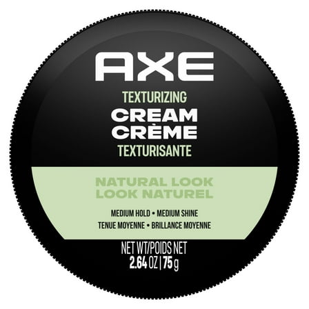 AXE Natural Look Texturizing Hair Pomade Styling Cream for Men Medium Hold, 2.64 oz