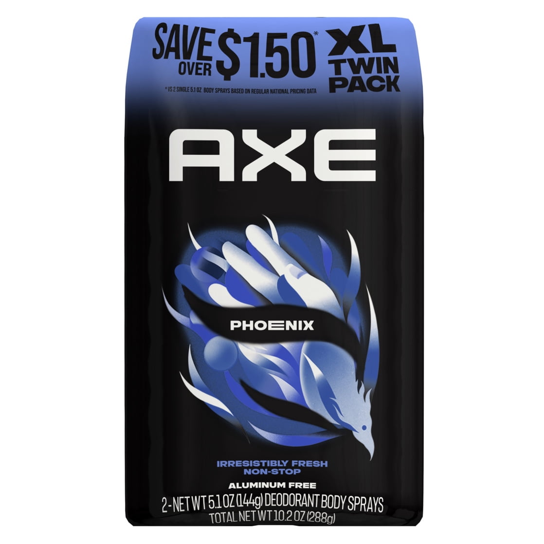 Axe Phoenix Body Deodorant Spray Twin Pack, 5.1 oz