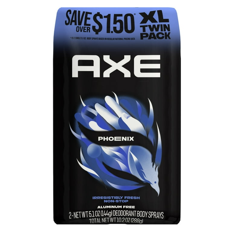 Axe Phoenix Body Deodorant Spray Twin Pack, oz
