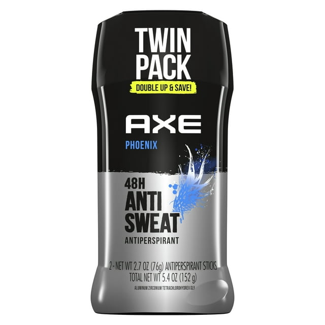 Axe Phoenix Long Lasting Antiperspirant Deodorant Stick Twin Pack, Crushed Mint and Rosemary, 2.7 oz
