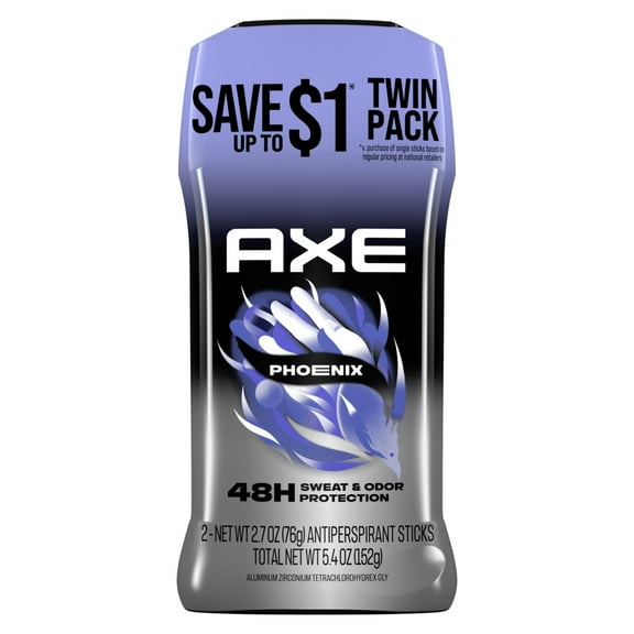 Axe Antiperspirant Deodorant for Men Phoenix, 2.7 oz Twin Pack