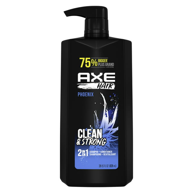 Axe Phoenix Moisturizing 2-in-1 Shampoo and Conditioner, Crushed Mint and Rosemary, 28 fl oz